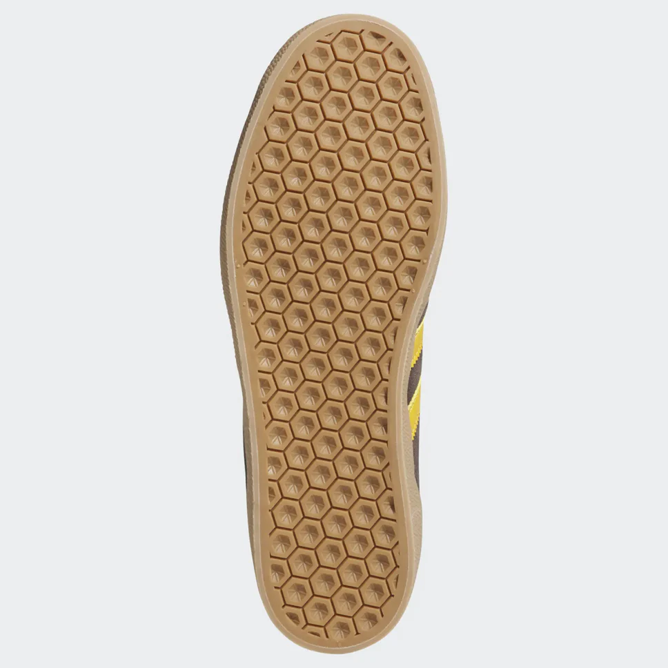 Adidas Gazelle ADV Dark Brown Preloved Yellow Shoes - Image 3