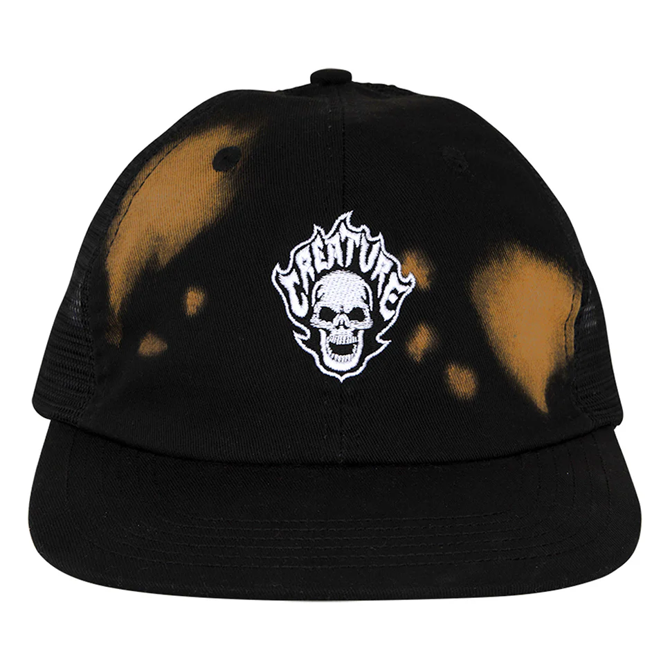 Creature Skateboards Bonehead Flame Trucker Hat - Image 3