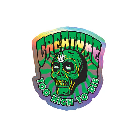 Creature Skateboards Too High Holographic Sticker