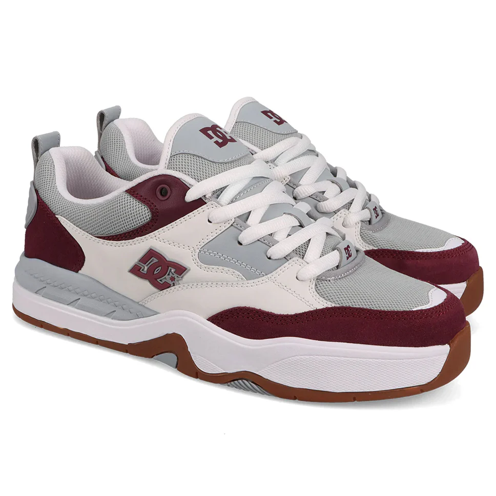 DC Shoe Co. Ascend Off White Maroon Shoes - Image 2