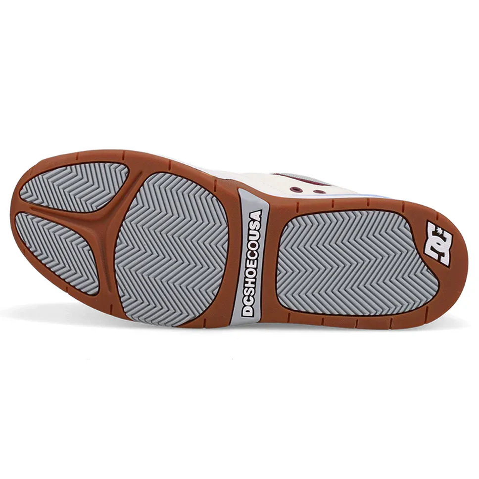 DC Shoe Co. Ascend Off White Maroon Shoes - Image 5