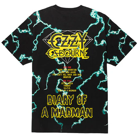 Diamond Diamond x Ozzy Osbourne Mad Lightning All Over Print T Shirt - Image 2