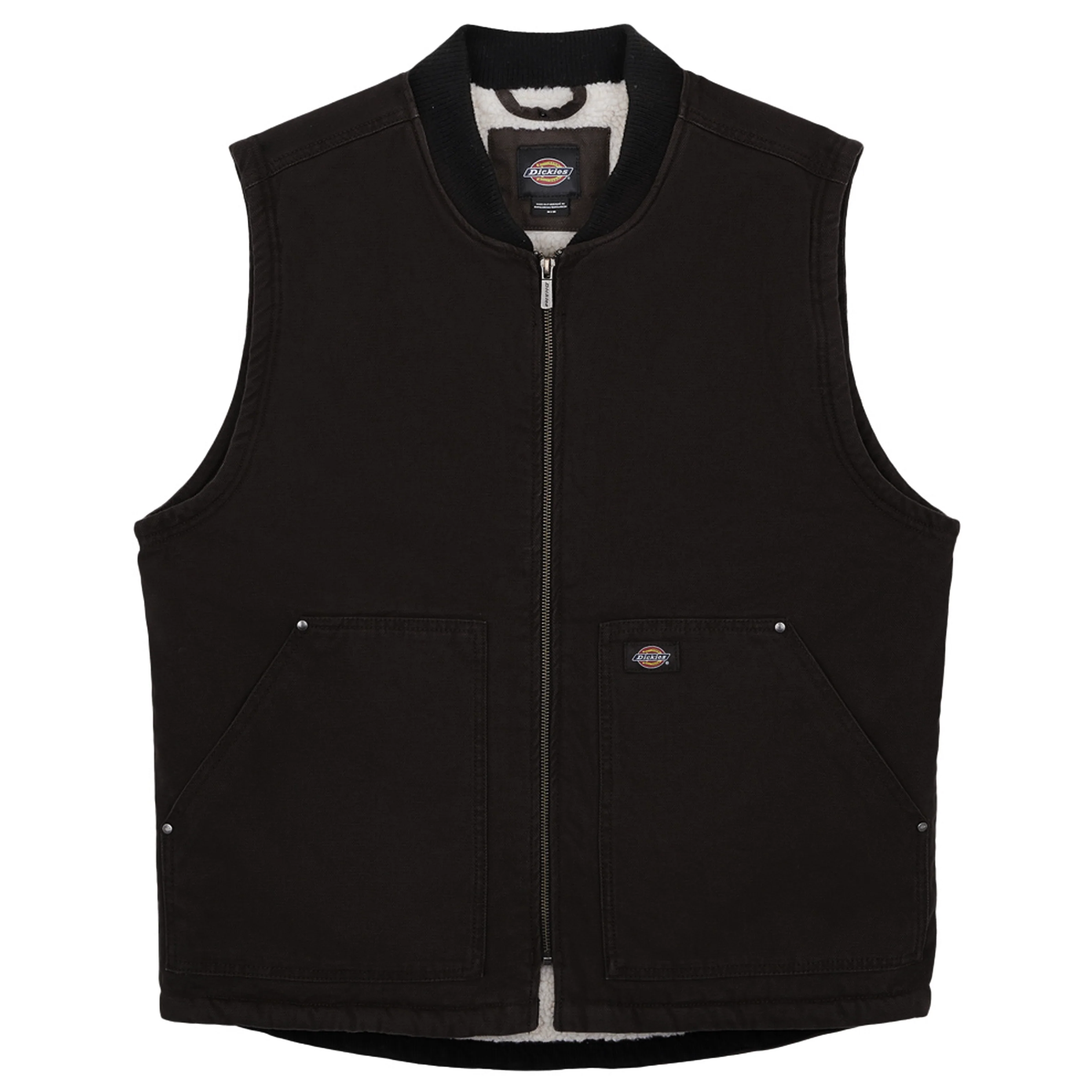 Dickies Duck High Pile Sherpa Lined Dark Brown Vest