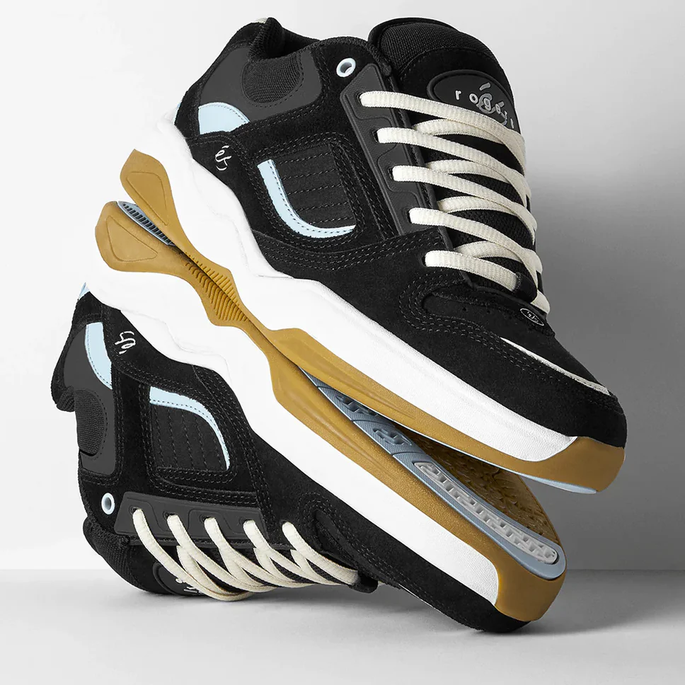 eS Footwear TJ Rogers Black Blue Shoes - Image 5