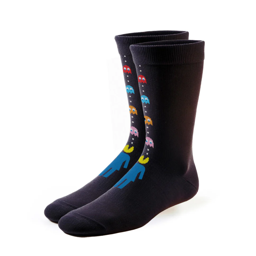 Girl Pac-Man Game Over Crew Socks