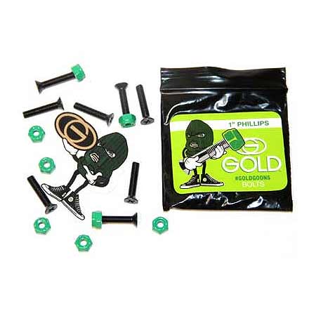 Gold Wheels Gold Phillips Bolts Hardware