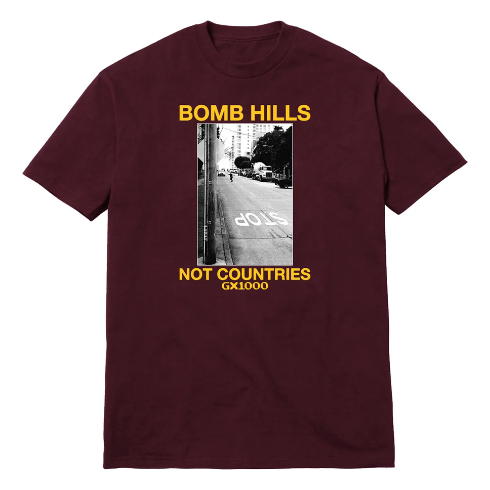 GX1000 Bomb Hills Burgundy T Shirt