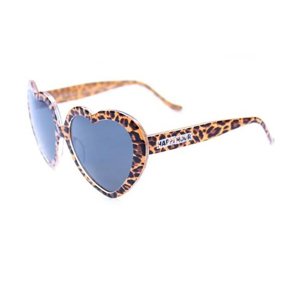 Happy Hour Eyewear Heart On Leopard Sunglasses - Image 2