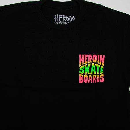 Heroin Skateboards Squared Logo T Shirt - Image 2