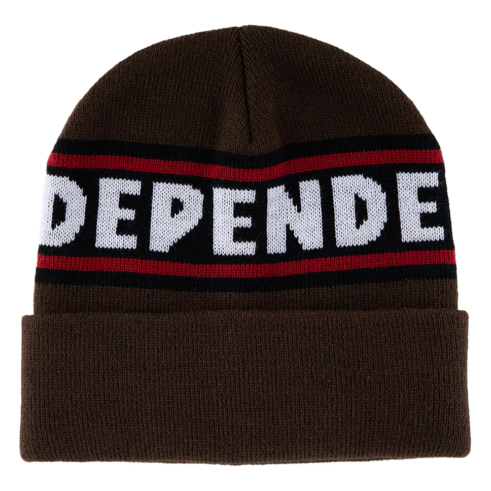 Independent Bar Logo Chocolate Brown Beanie