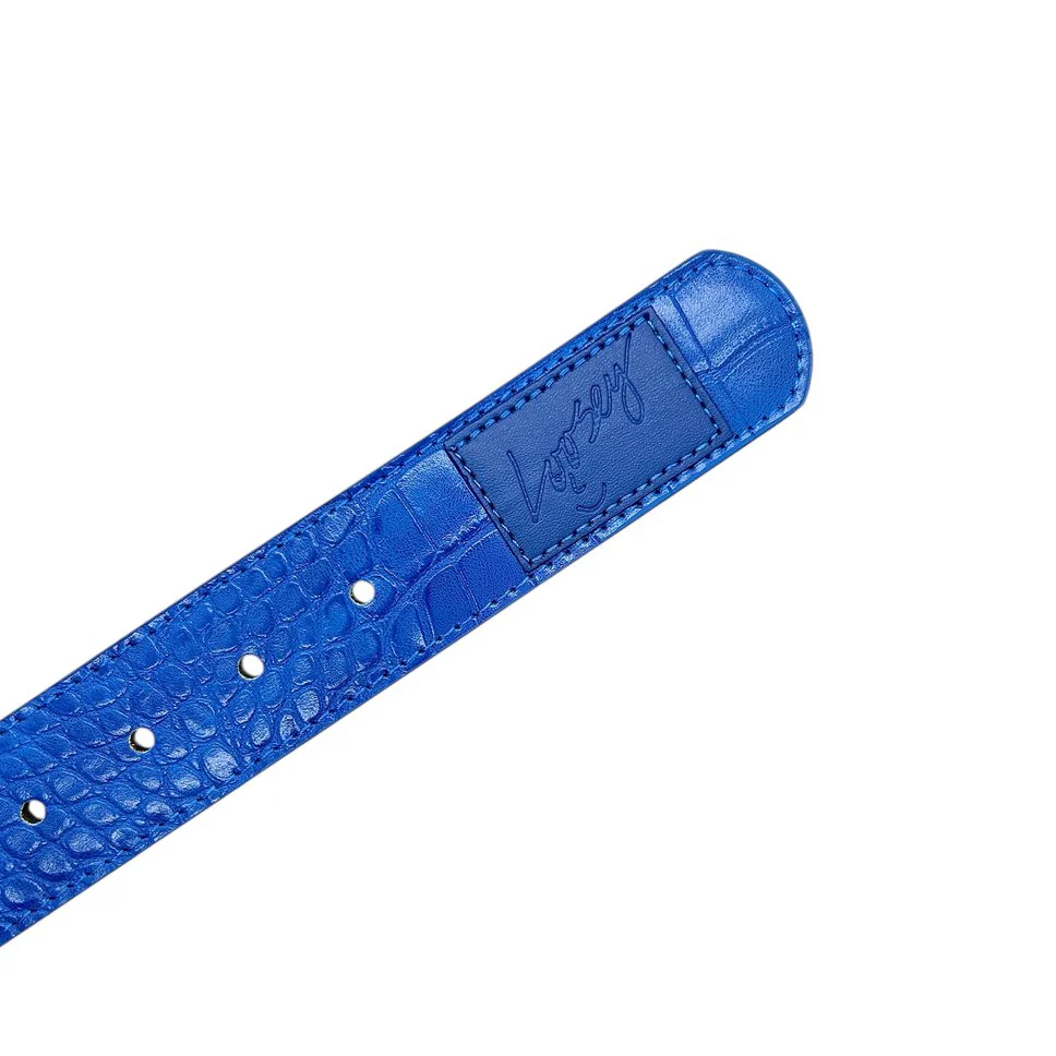 Loosey Croc Skin Blue Belt - Image 2