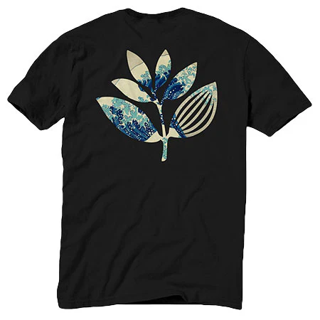 Magenta Hokusai Plant T Shirt