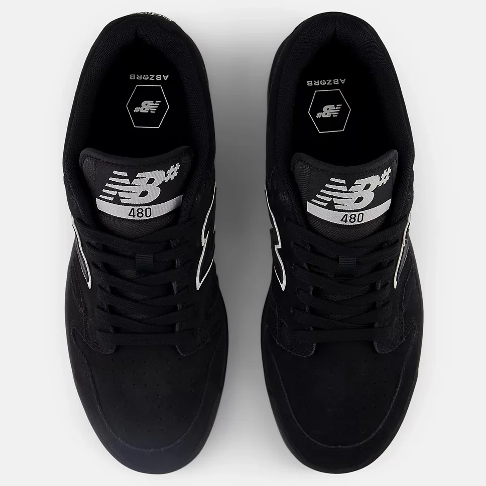 New Balance Numeric 480 Black White Shoes - Image 4