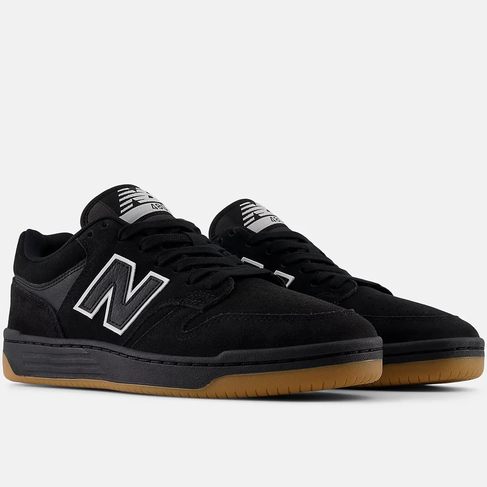 New Balance Numeric 480 Black White Shoes - Image 5