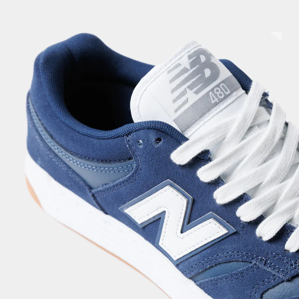 New Balance Numeric 480 Navy White Shoes - Image 2