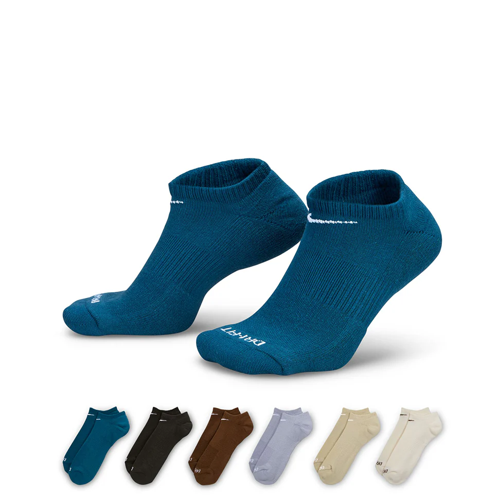 Nike Everyday Plus Cushioned 6-Pack Multi-Color No Show Socks - Image 2