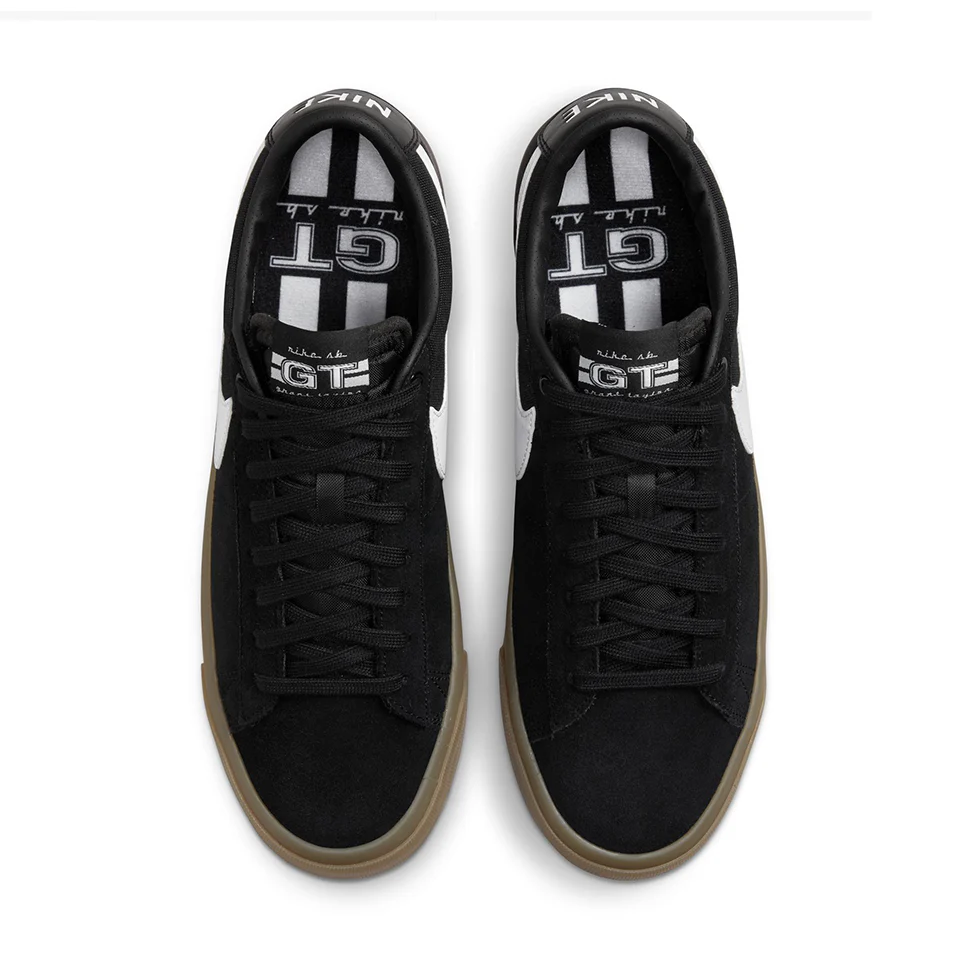 Nike SB Blazer Low Pro GT Black White Gum Shoes - Image 3