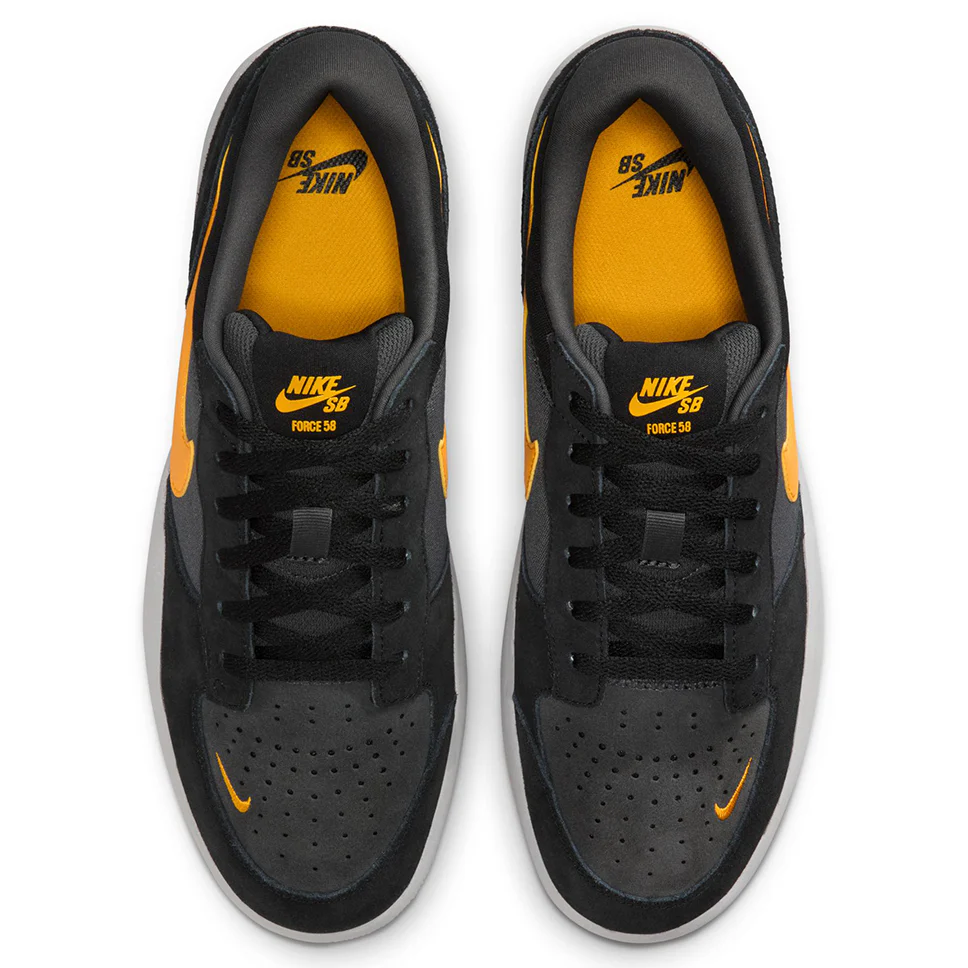 Nike SB Force 58 Black University Gold Shoes - Image 3
