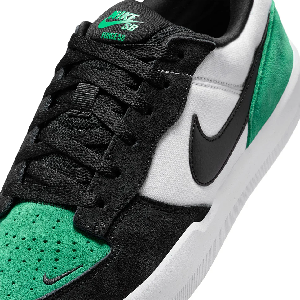 Nike SB Force 58 White Black Stadium Green Shoes - Image 4