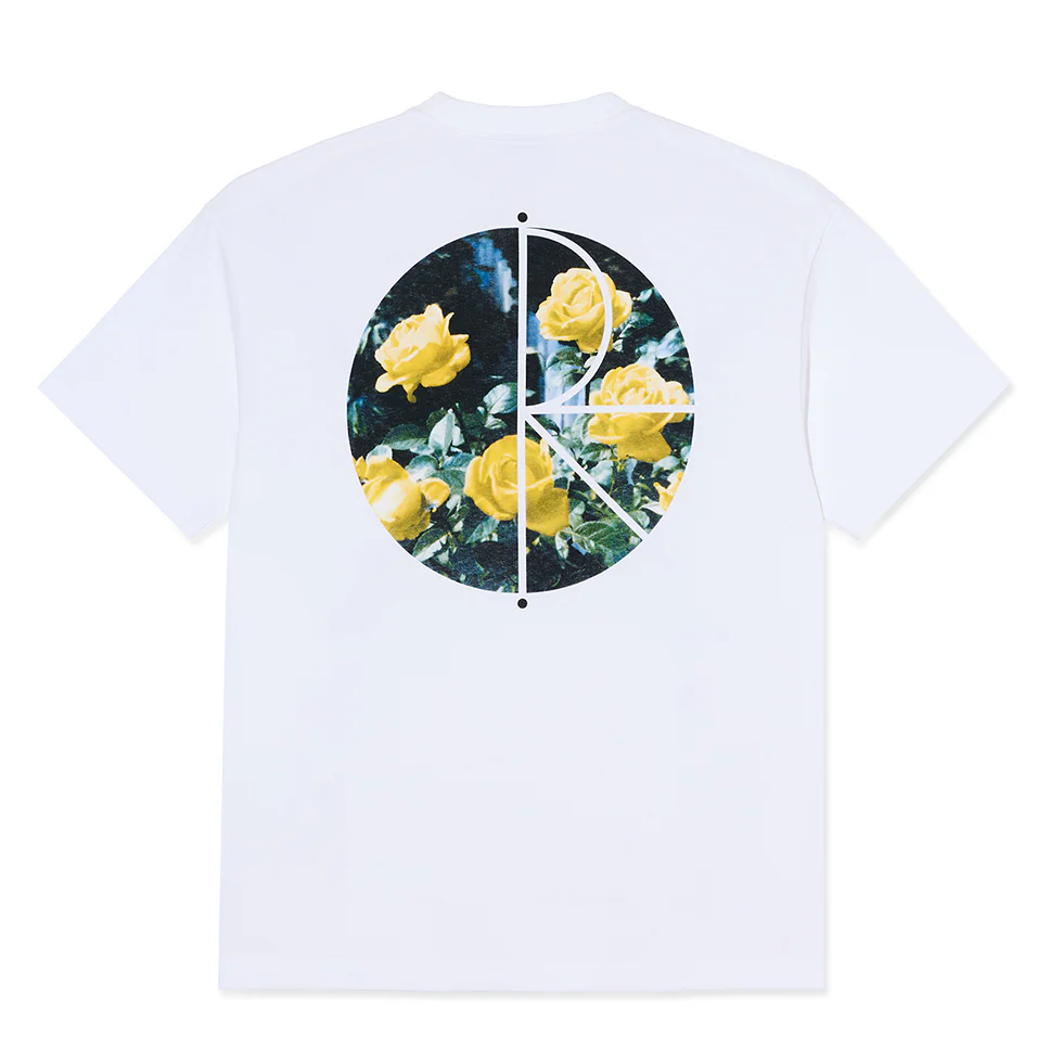 Polar Skateboards Fill Logo Roses T Shirt