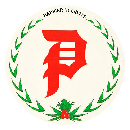 Primitive Skateboarding Happier Holidays Sticker