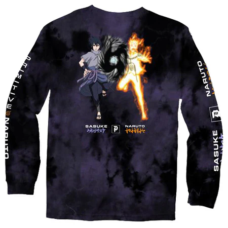 Primitive Skateboarding Naruto x Primitive Powers Washed Tie Dye Long Sleeve T Shirt - Image 2