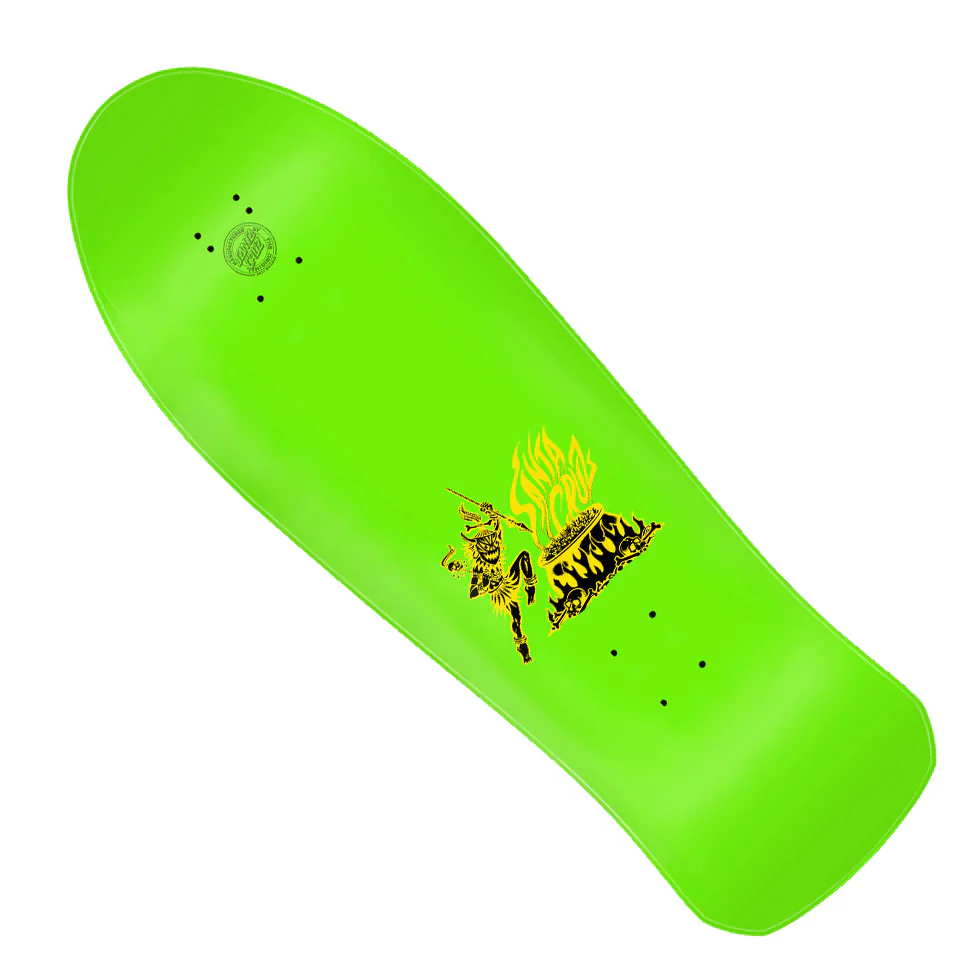 Santa Cruz Salba Tiger Reissue Shaped Green Deck - Image 2