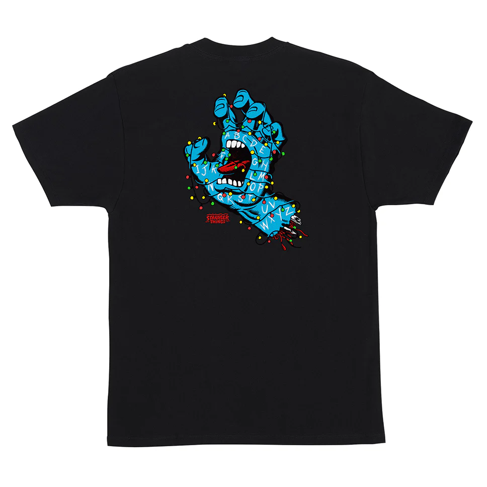 Santa Cruz Stranger Things Screaming Lights Youth T Shirt