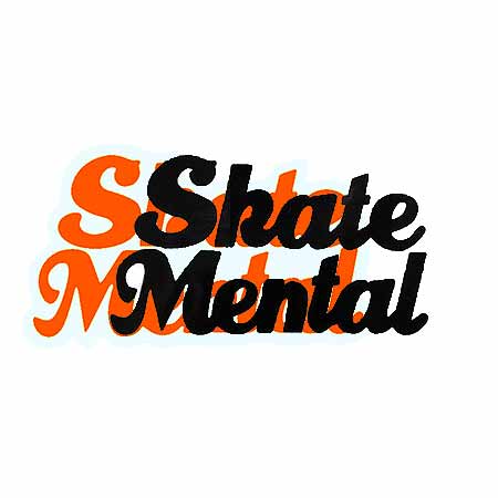 Skate Mental Classic Script Sticker