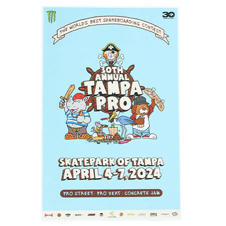 Skatepark of Tampa 11 x 17 Tampa Pro 2024 Poster