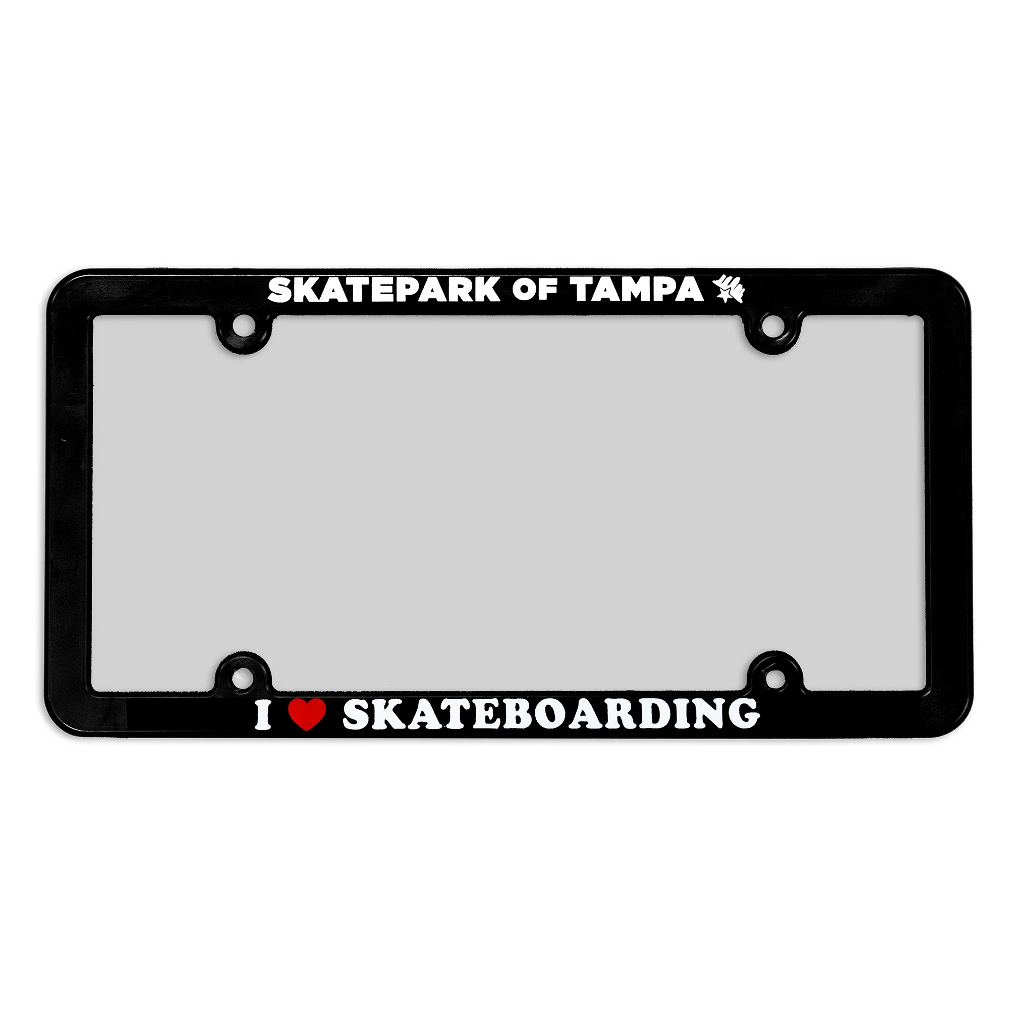 Skatepark of Tampa I Heart Skateboarding License Plate Frame