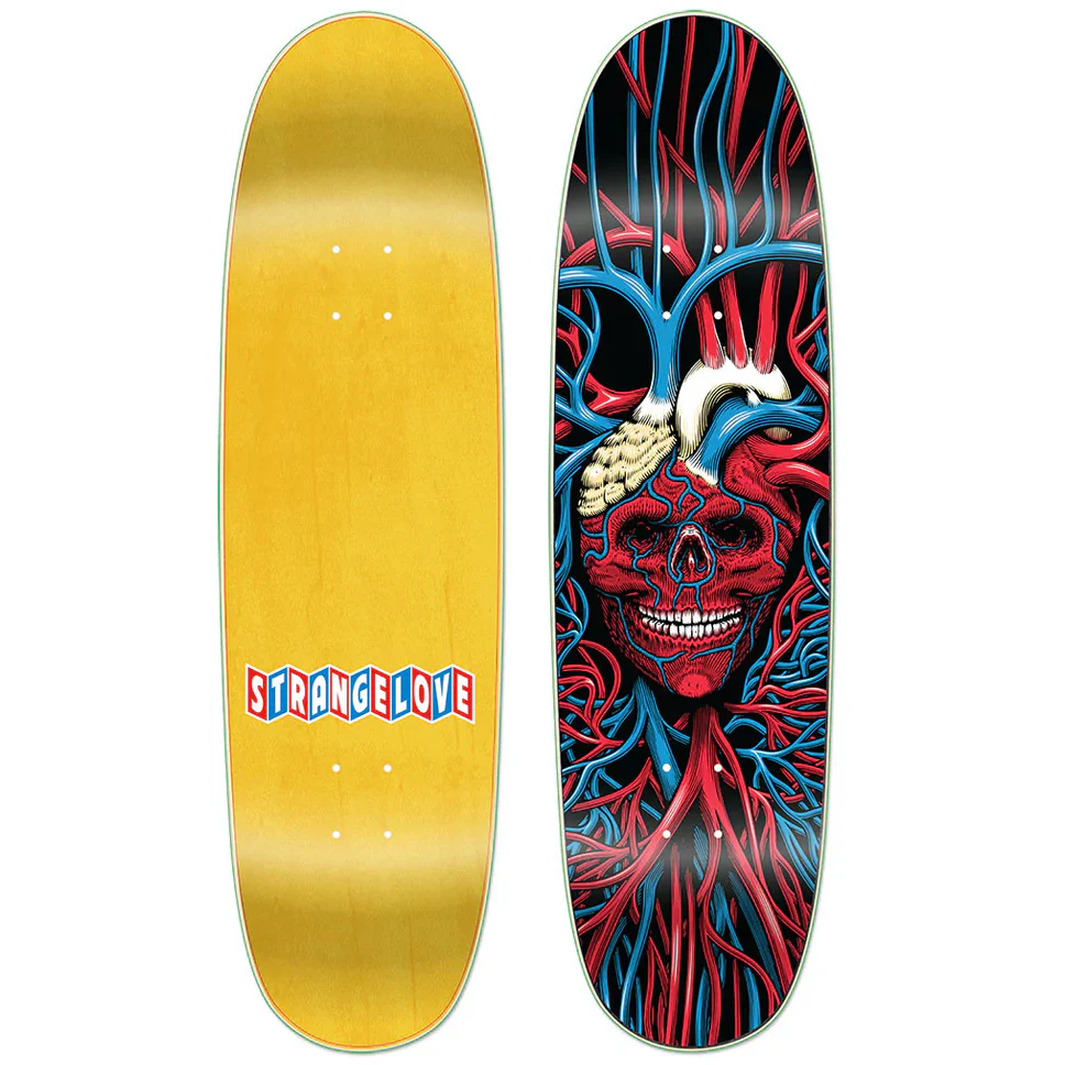 Strangelove Black Velvet Heart Skull Shaped Deck - Image 2