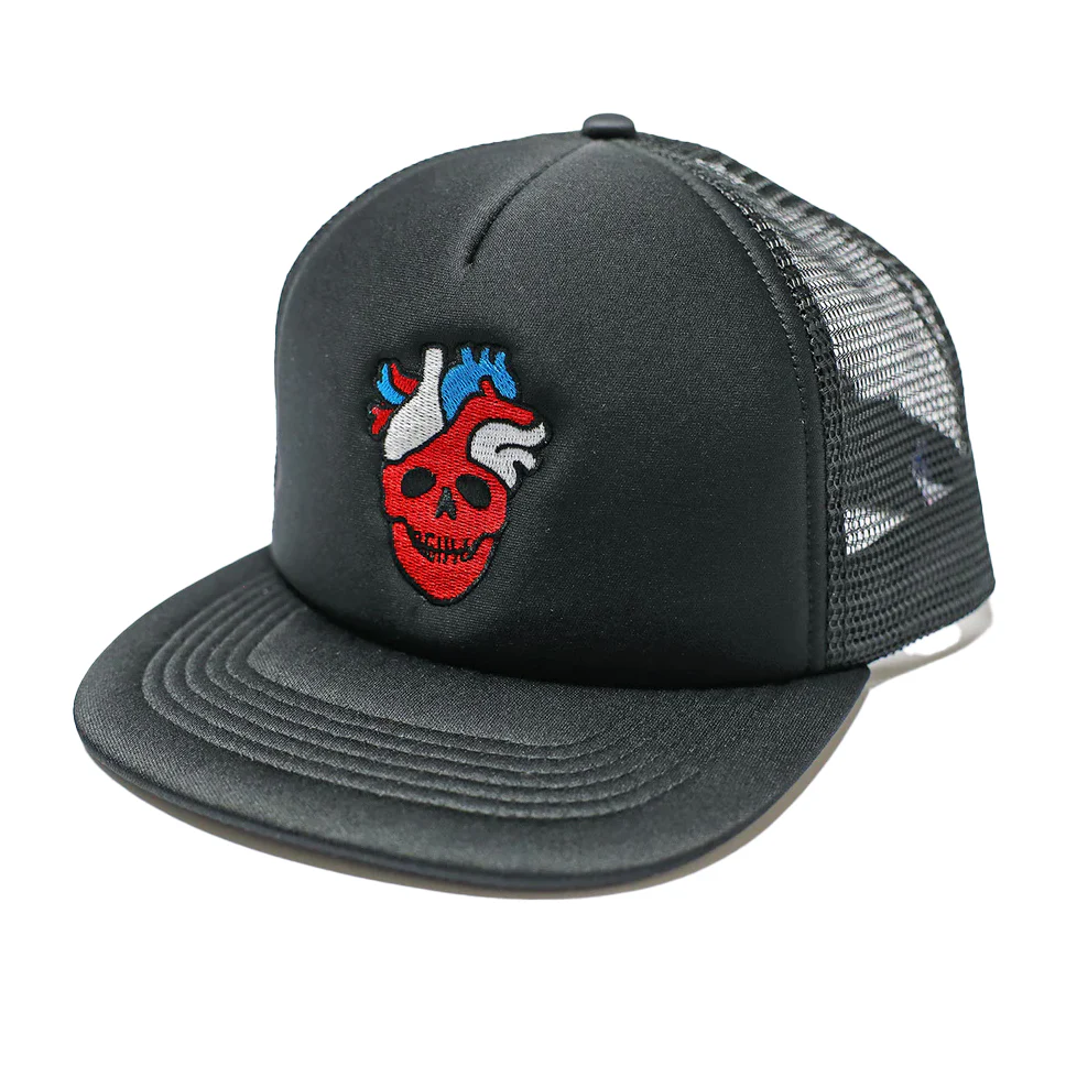 Strangelove Heart Skull Trucker Hat