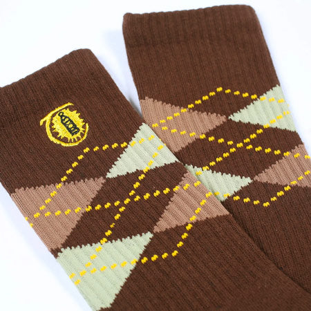 Theories Lantern Argyle Crew Socks - Image 2