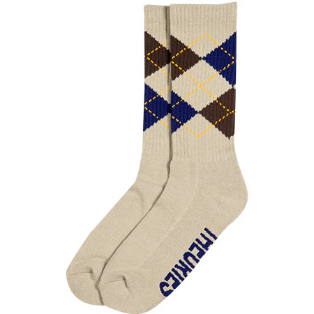 Theories Stamp Argyle Crew Socks - Image 3