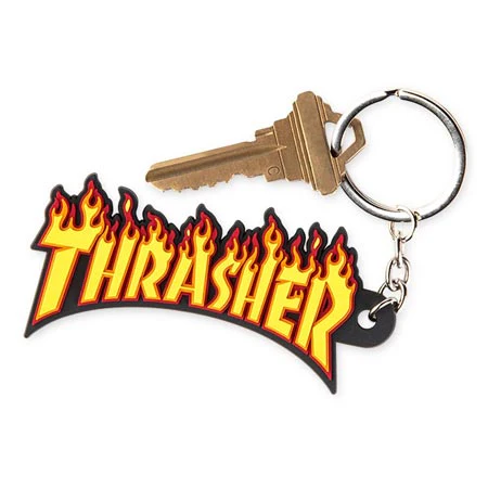 Thrasher Magazine Flame Logo Keychain