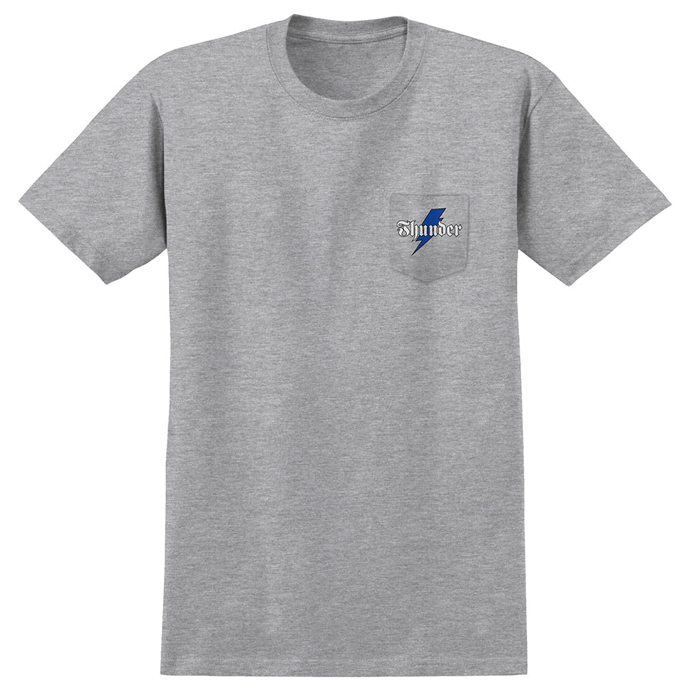 Thunder Bolt Script Pocket T Shirt - Image 2