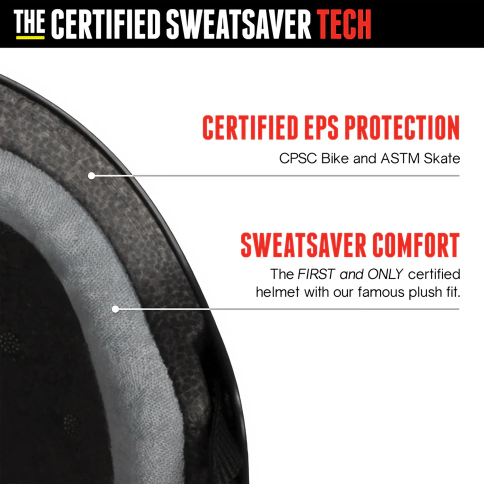 Triple 8 The Certified Sweatsaver Carbon Matte Helmet - Image 3