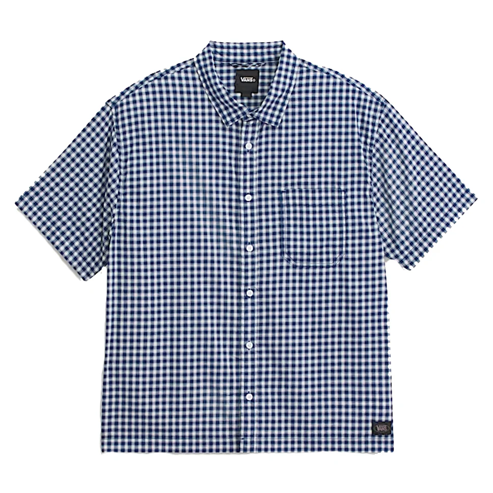 Vans Larkspur Mini Plaid Short Sleeve Button-Up Shirt