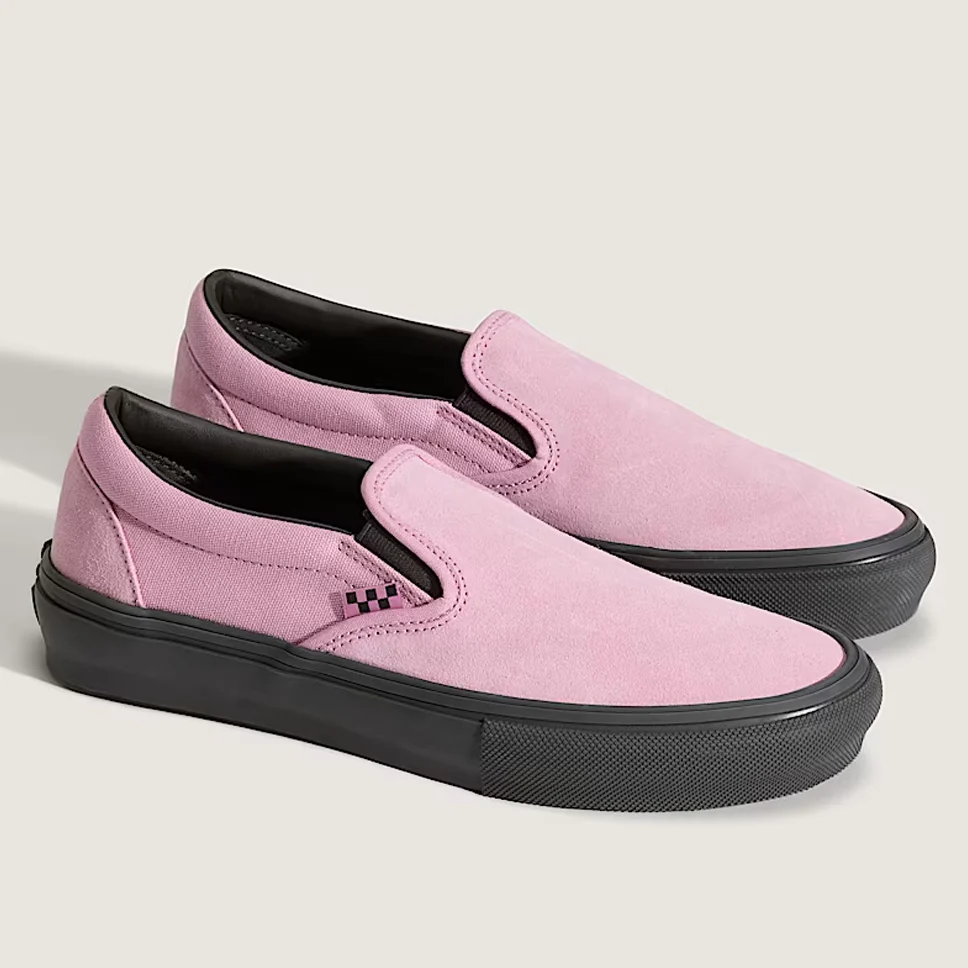 Vans Skate Slip-On Pink Black Shoes - Image 4