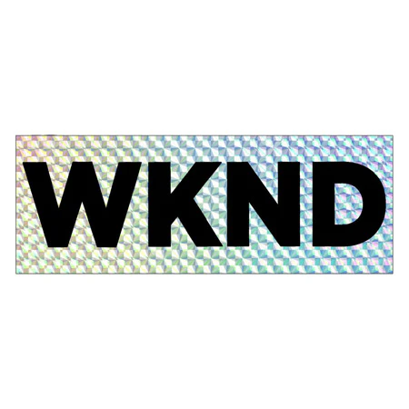 WKND Skateboards Banner Hologram Sticker
