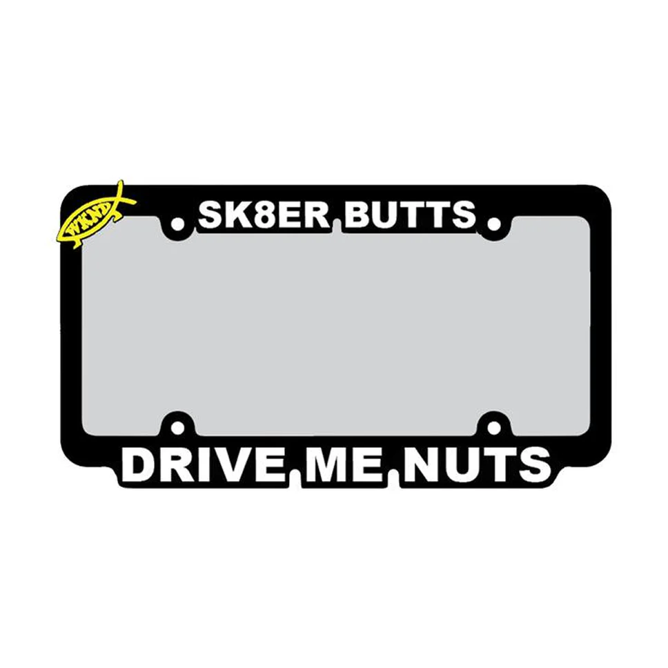 WKND Skateboards Drive Me Nuts License Plate Frame